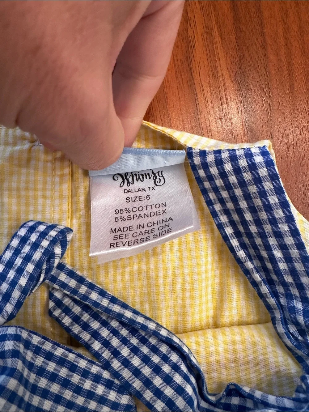 Classic Whimsy Newport Sailboat Yellow Gingham Aubree Dress size 6